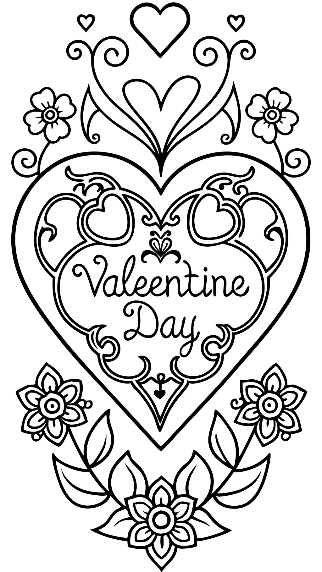 full page valentines day coloring pages for adults